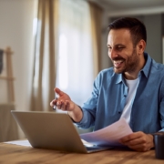 Person in Minneapolis in an interview holding their resume